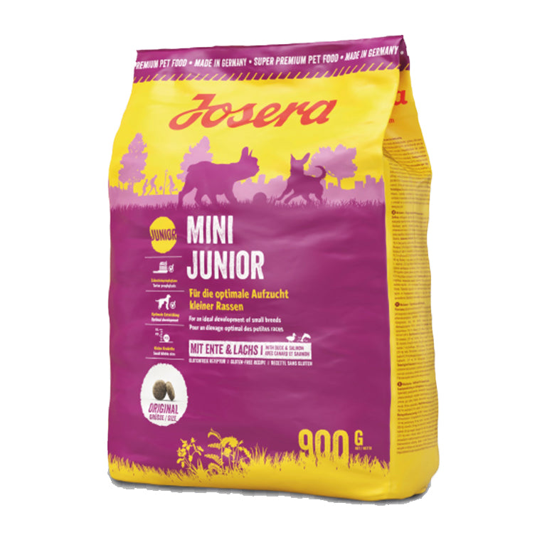 Josera Mini Junior Puppy Dog Small Breed Dry Food With Duck And Salmon 900G
