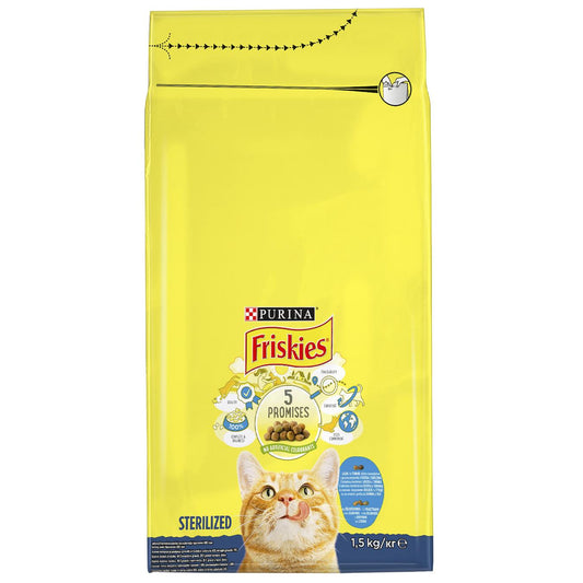 Purina Friskies Neutered Salmon & Vegetables Cat Dry Food 1.5kg