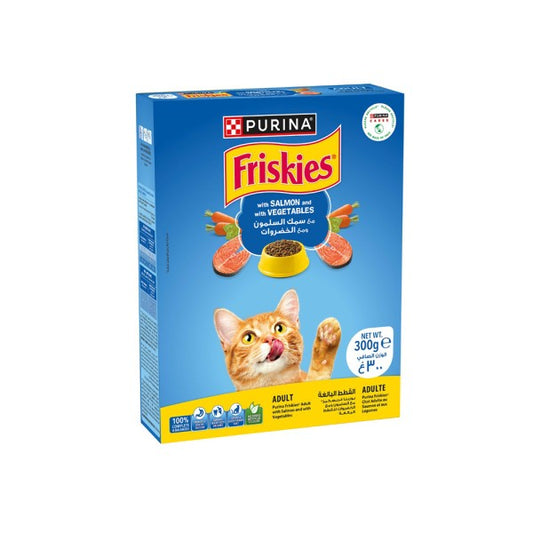 Purina Friskies with Salmon and Vegetables Cat Dry Food 300g