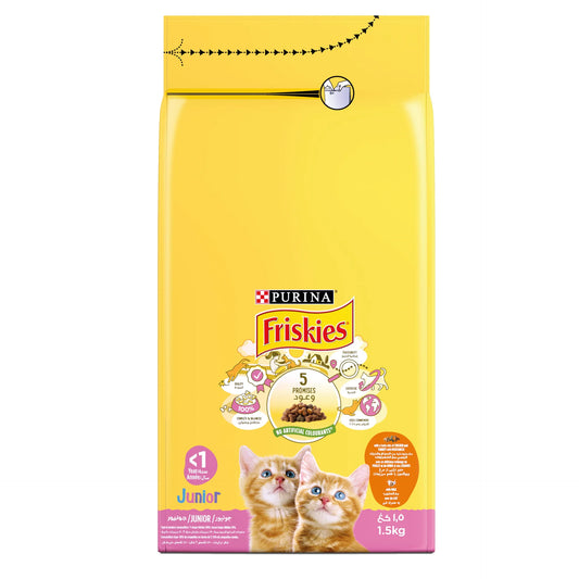 Purina Friskies Junior Chicken, Milk & Vegetables Cat Dry Food 1.5kg