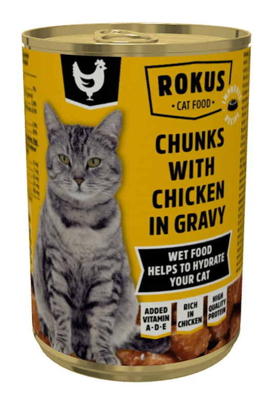Rokus Cat Chicken In Gravy (415g)