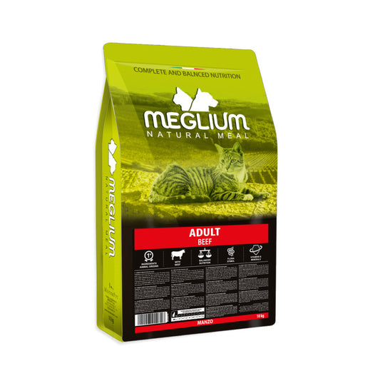 Meglium Cat Adult Dry Food with Beef - 10kg