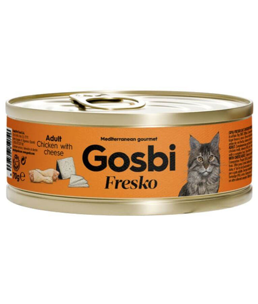 Gosbi - Fresko, Chicken with Cheese, Complementary Adult Wet Cat Food - 70g