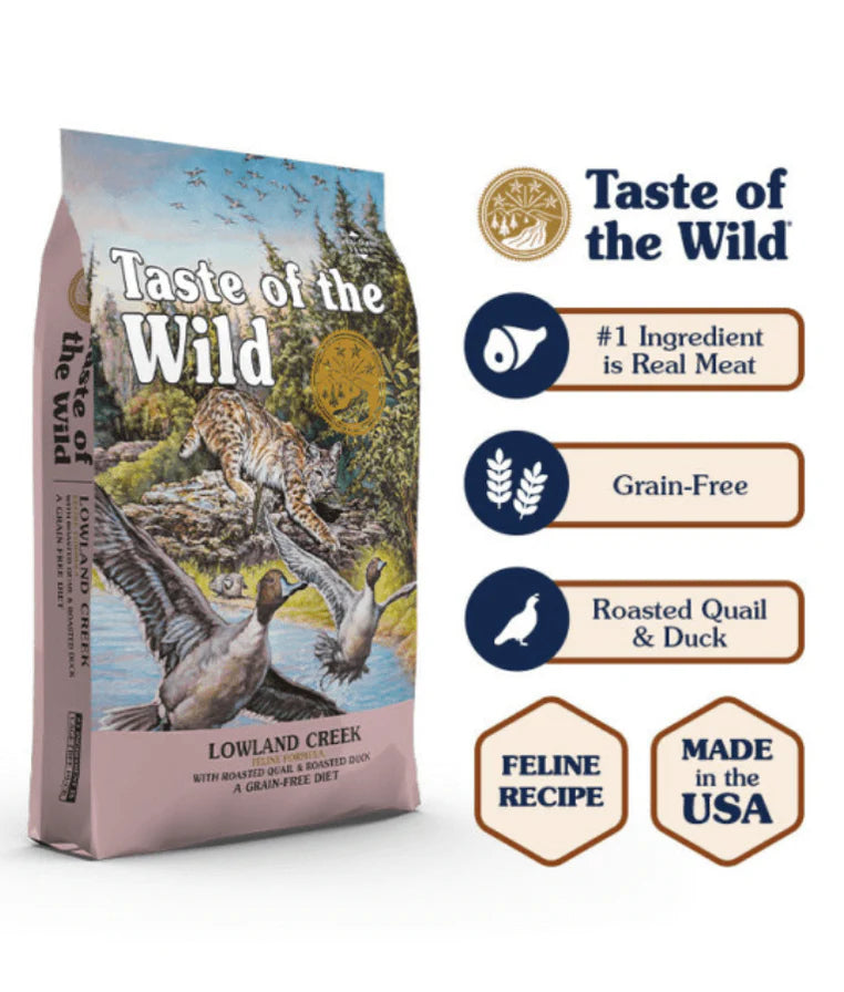 Taste of The Wild Lowland Creek Feline Recipe with Roasted Quail & Duck - 2kg
