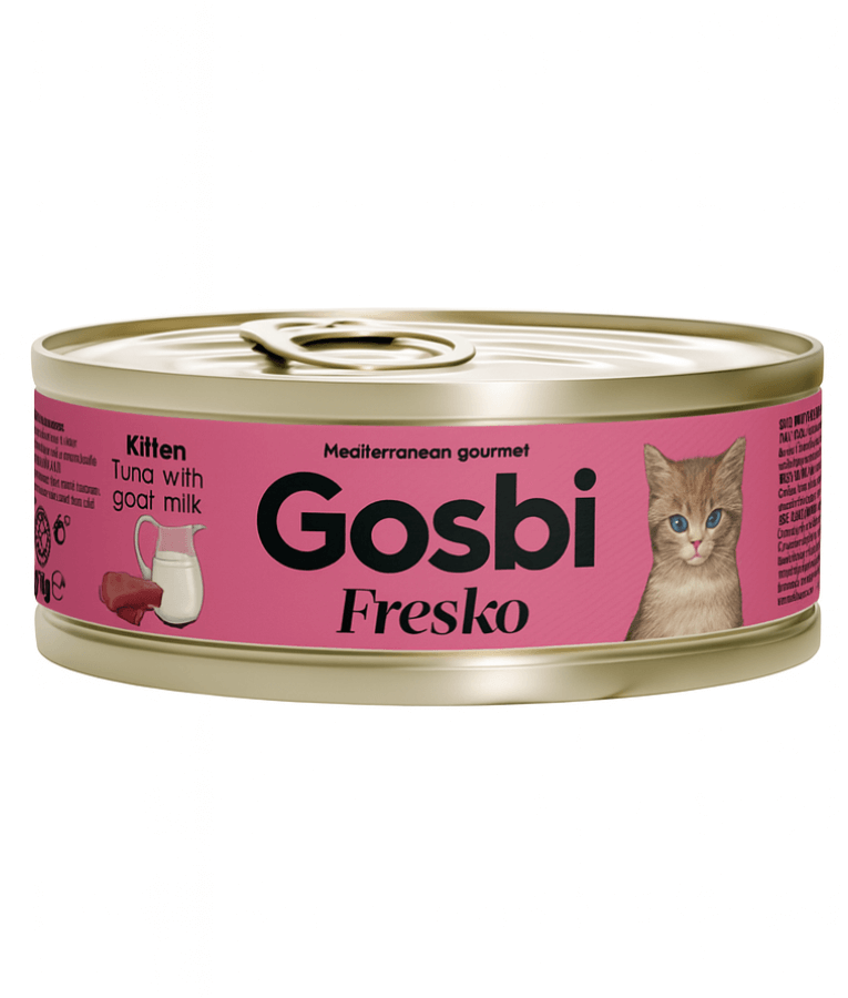 Gosbi - Fresko, Tuna with Goat Milk Complementary Kitten Wet Cat Food - 70g