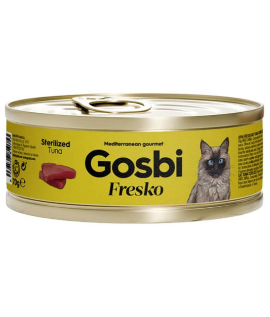 Gosbi - Fresko, Tuna Sterilized Complementary Adult Wet Cat Food - 70g