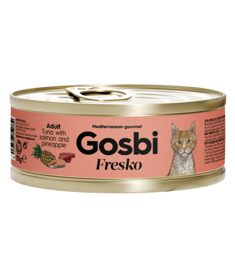 Gosbi - Fresko, Tuna with Salmon and Pineapple, Complementary Adult Wet Cat Food - 70g