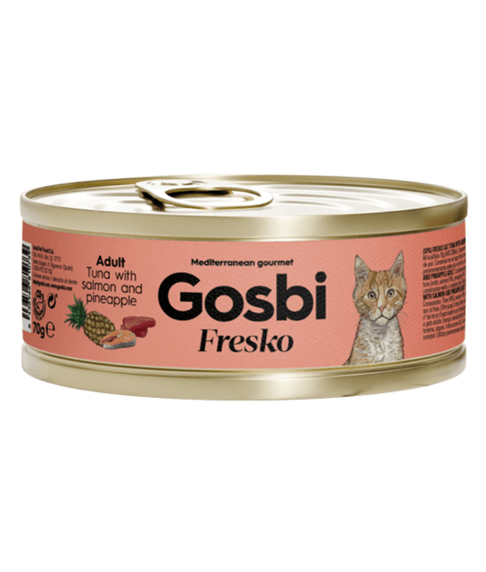 Gosbi - Fresko, Tuna with Salmon and Pineapple, Complementary Adult Wet Cat Food - 70g