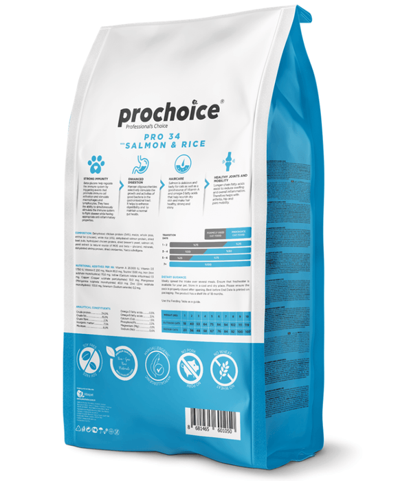 Prochoice Pro 34 Adult Cat Food Salmon & Rice 2kg