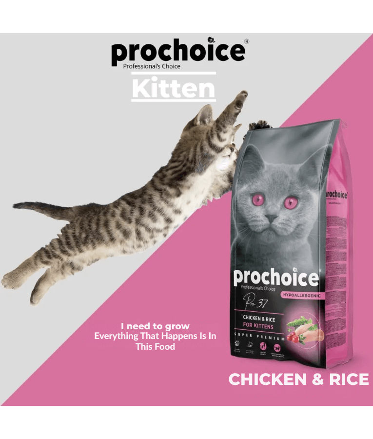 Prochoice Pro 37 Chicken & Rice Hypoallergenic For Kittens 2kg