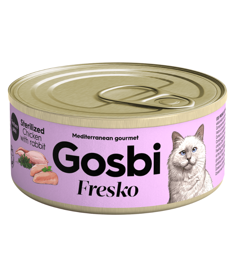 Gosbi - Fresko, Chicken and Rabbit Sterilized Complementary Adult Wet Cat Food - Grain-Free 70g