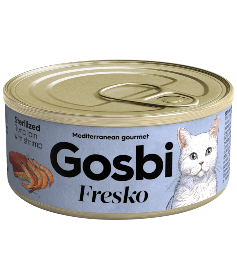 Gosbi - Fresko, Tuna and Shrimp Sterilized Complementary Adult Wet Cat Food - 70g