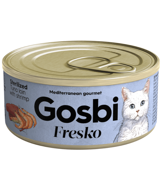 Gosbi - Fresko, Tuna and Shrimp Sterilized Complementary Adult Wet Cat Food - 70g