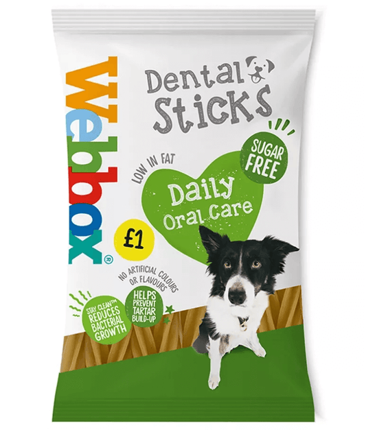 Webbox Dental Sticks, 2 In 1 Treats 180G