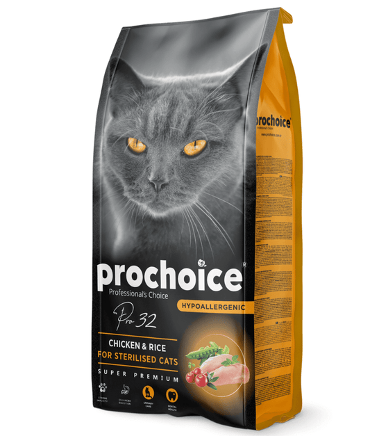 Prochoice Pro 32 Chicken & Rice Sterilized Hypoallergenic 2kg-15kg