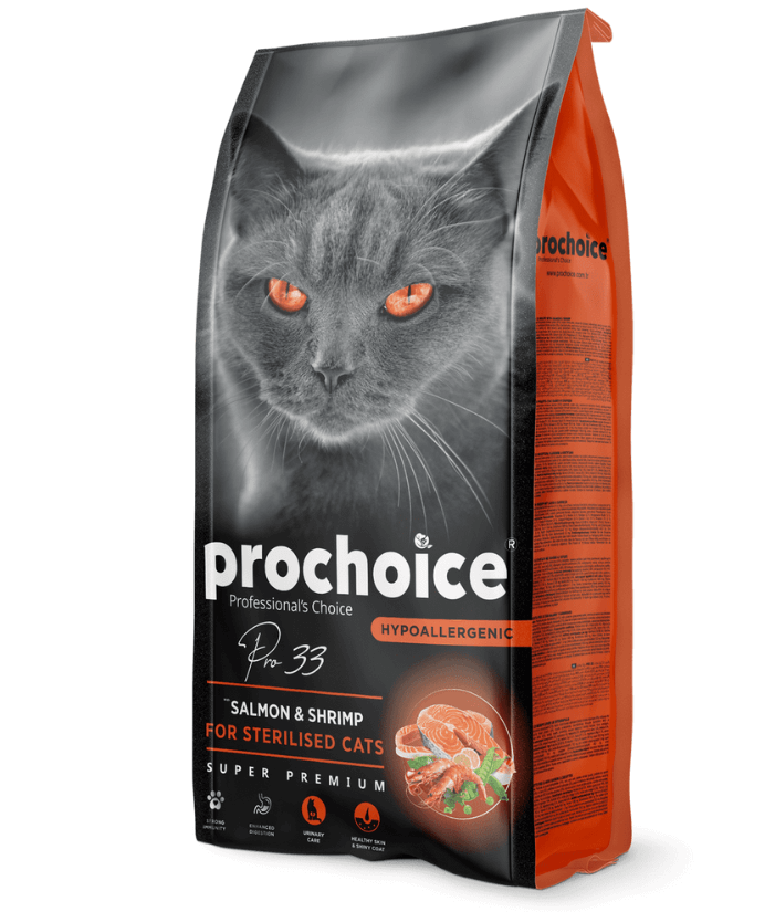 Prochoice Pro 33 Salmon & Shrimp Sterilized Hypoallergenic 2kg-15kg