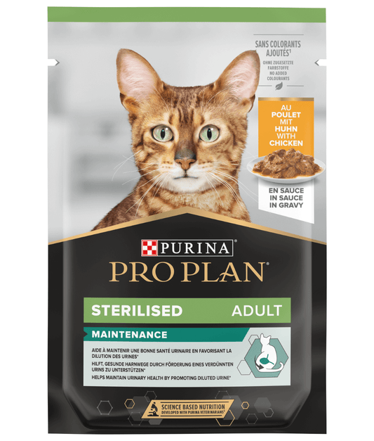 Purina Pro Plan Sterilised Adult Wet Cat Food, Chicken in Gravy, 85g