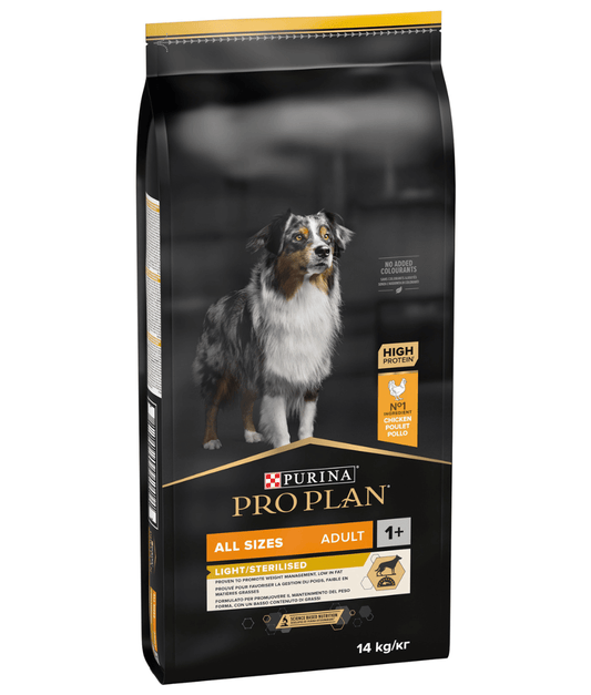 Purina Pro Plan Light Sterilised All Sizes Adult Dry Dog Food With Chicken