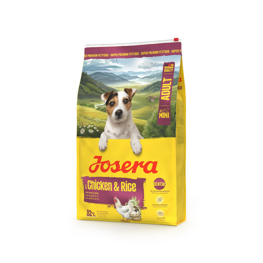 Josera Mini Adult With Chicken & Rice 900g - Gluten-Free with Immune Plus & Yeast Cell Walls, Sensitive Stomach