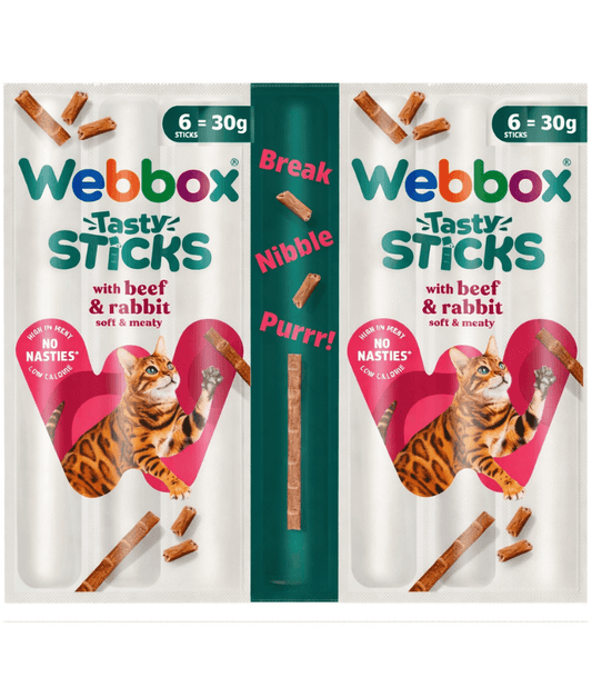Webbox Cats Delight Sticks Beef & Rabbit 6 Sticks
