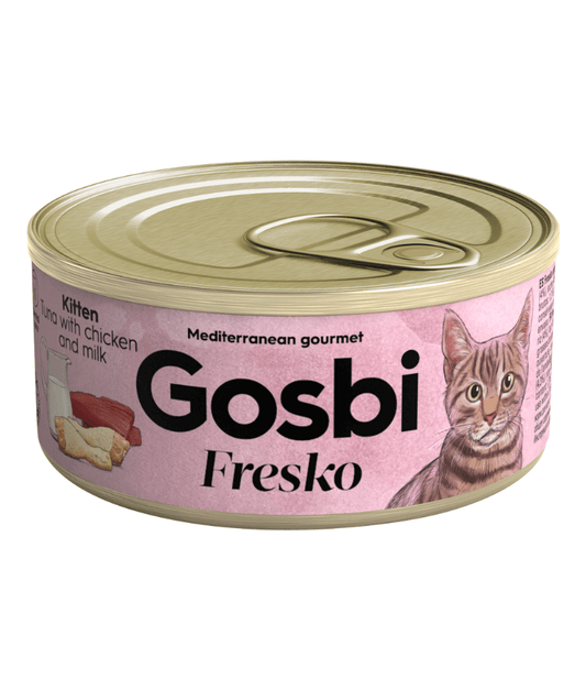 Gosbi - Fresko, Tuna, Chicken, and Milk Kitten Complementary Wet Cat Food - 70g
