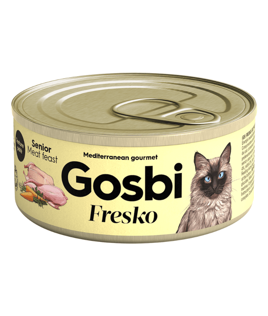 Gosbi - Fresko, Pork and Chicken Senior and Sterilized Complementary Wet Cat Food - Grain-Free 70g