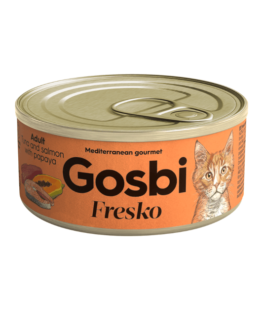 Gosbi - Fresko, Tuna, Salmon, and Papaya Adult Complementary Wet Cat Food - 70g