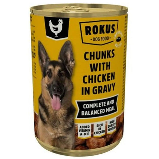 Rokus Dog Chunks Chicken 1240g