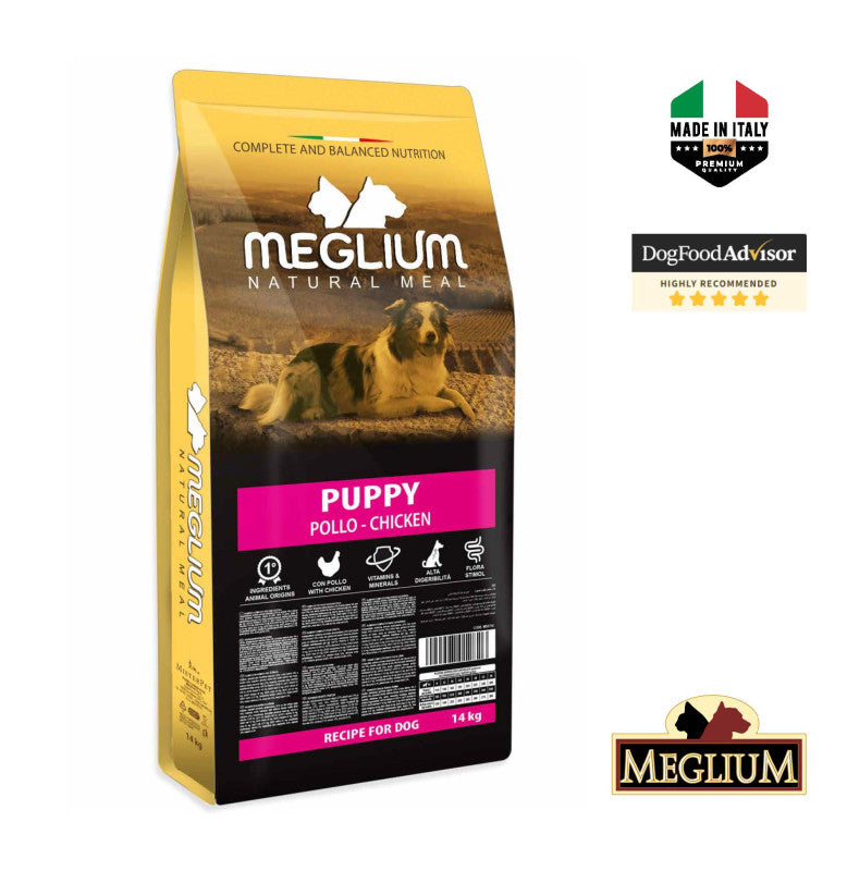 Meglium Dog Puppy Dry Food with Chicken & Beef - 14kg