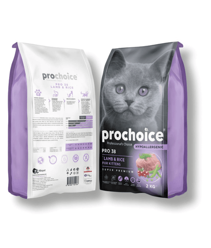 Prochoice Pro 38 Lamb & Rice Hypoallergenic For Kittens 2kg