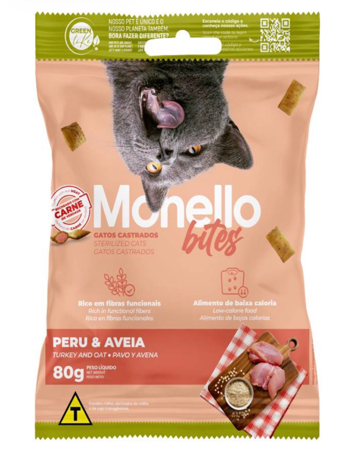 Monello Bites Sterilized Cats Turkey & Oat (80g)