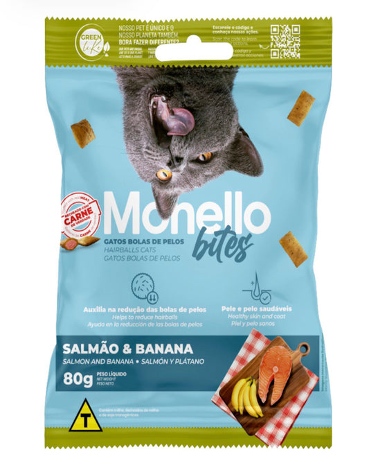 Monello Bites Hairballs Cats Salmon & Banana (80g)