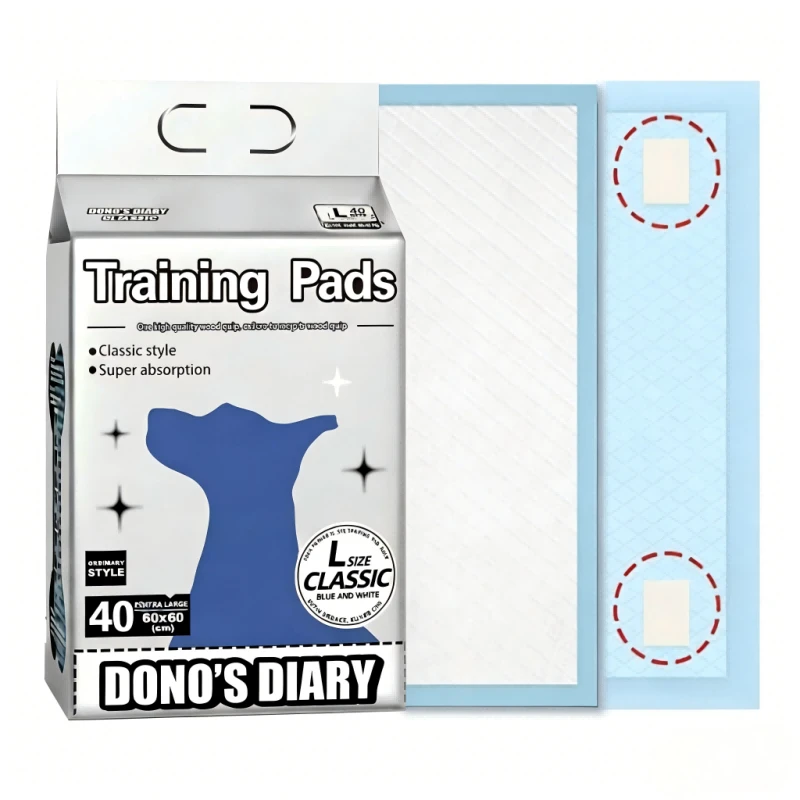 Disposable Training Pads with Corner Stickers - 60 x 60 cm - 40 pcs