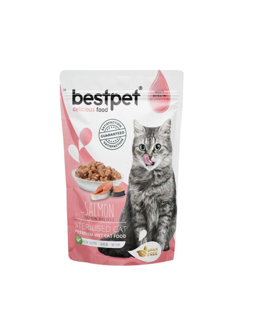 Bestpet Cat With Salmon Sterilized In Gravy 400g