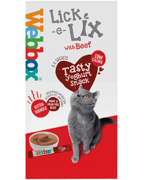 Webbox Lick E Lix, Yoghurt - Beef 5 Sachets