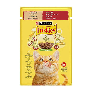 Purina Friskies Cat Giggles Beef Pouch 85g