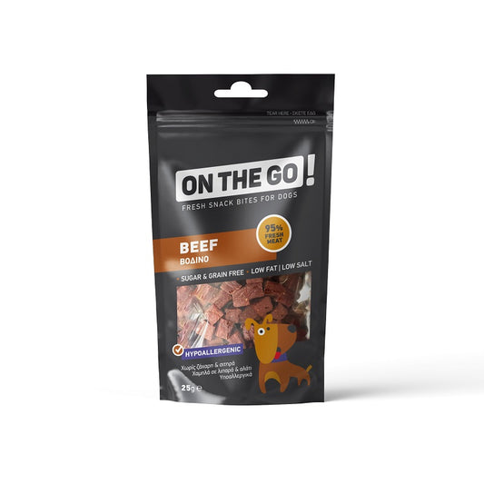 Pet Interest On The Go Beef Bites 25g dog treats