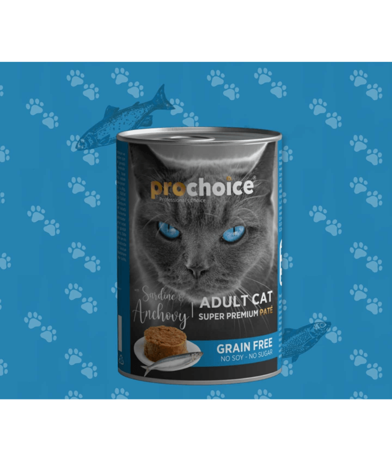 Prochoice Adult Cat Premium Pate With Sardine & Anchovy 400g