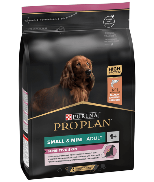 Purina Pro Plan Sensitive Skin Small & Mini Adult Dry Dog Food With Salmon - 3kg