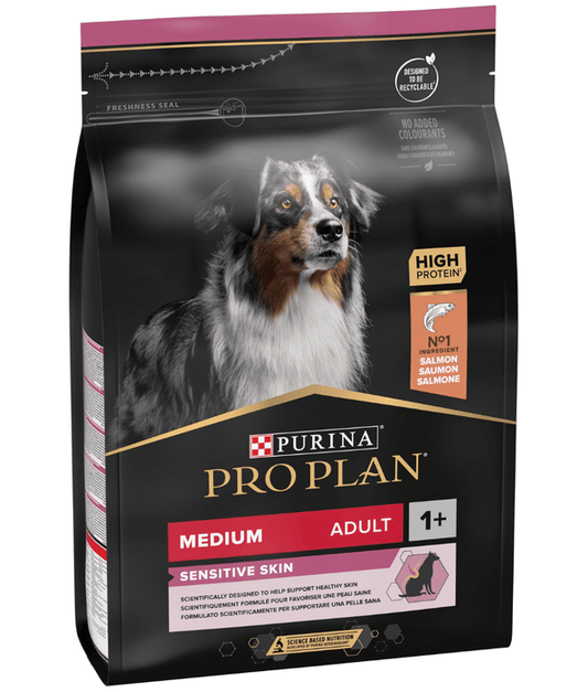 Purina Pro Plan Sensitive Skin Medium Adult Dry Dog Food With Salmon - 3kg