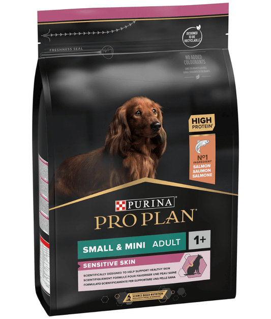 Purina Pro Plan Sensitive Skin Small & Mini Puppy Dry Dog Food With Salmon - 3kg