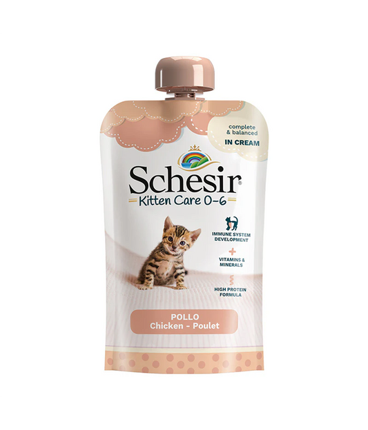 Schesir Kitten Pouch cream Chicken 0-6 (150g)