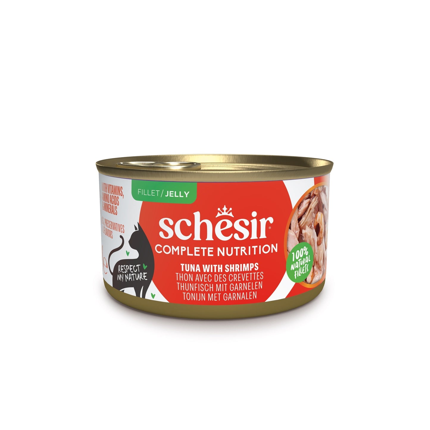 Schesir Cat Can Tuna With Shrimp (85g)