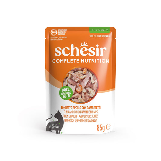 Schesir Cat Pouch Tuna & Chicken With Shrimp (85g)