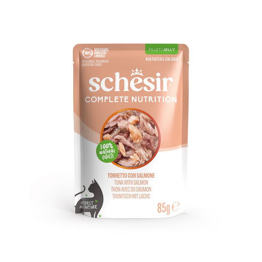 Schesir Cat Pouch Tuna With Salmon In Jelly (85g)