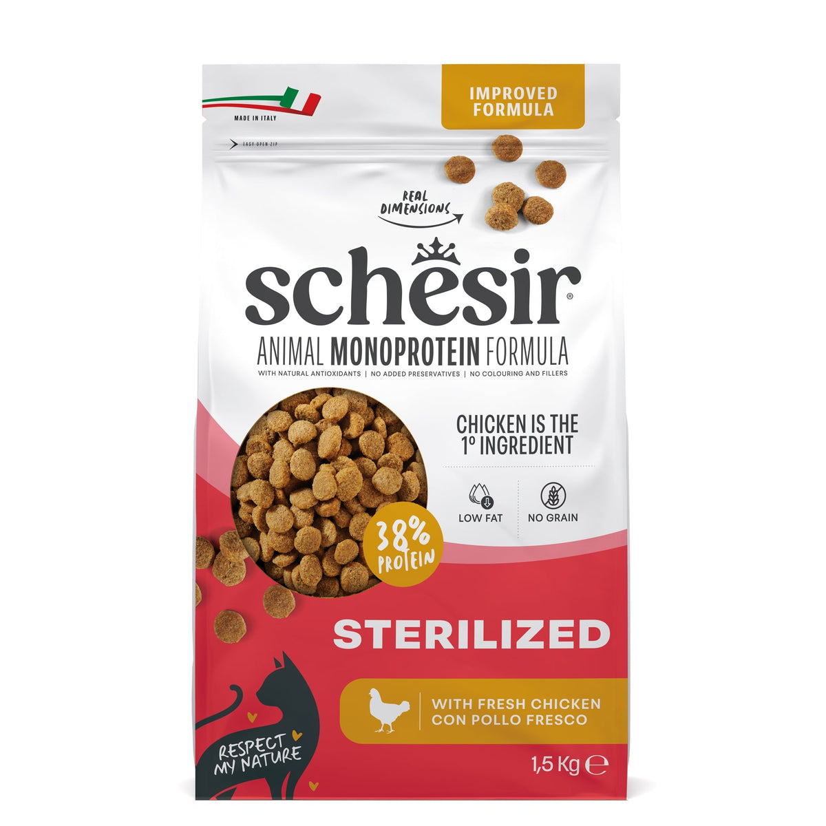 Schesir Cat Sterilized & Light Rice in Chicken (1.5kg)