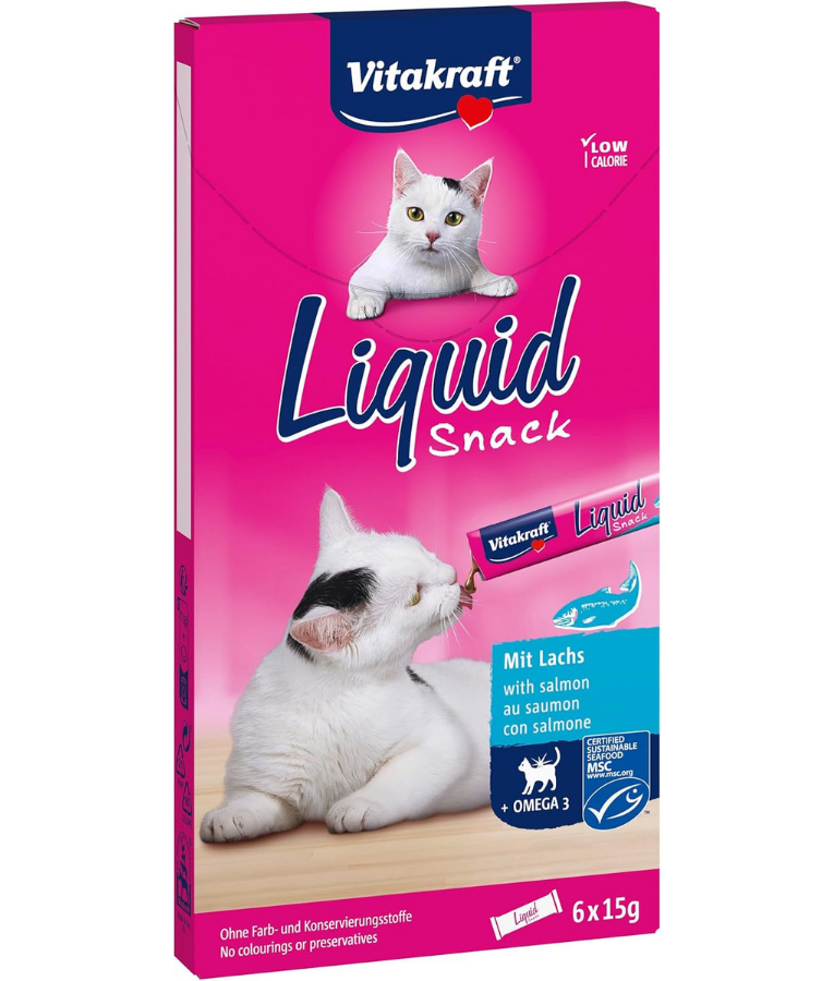 Vitakraft Liquid Snack Salmon Omega 3 90g