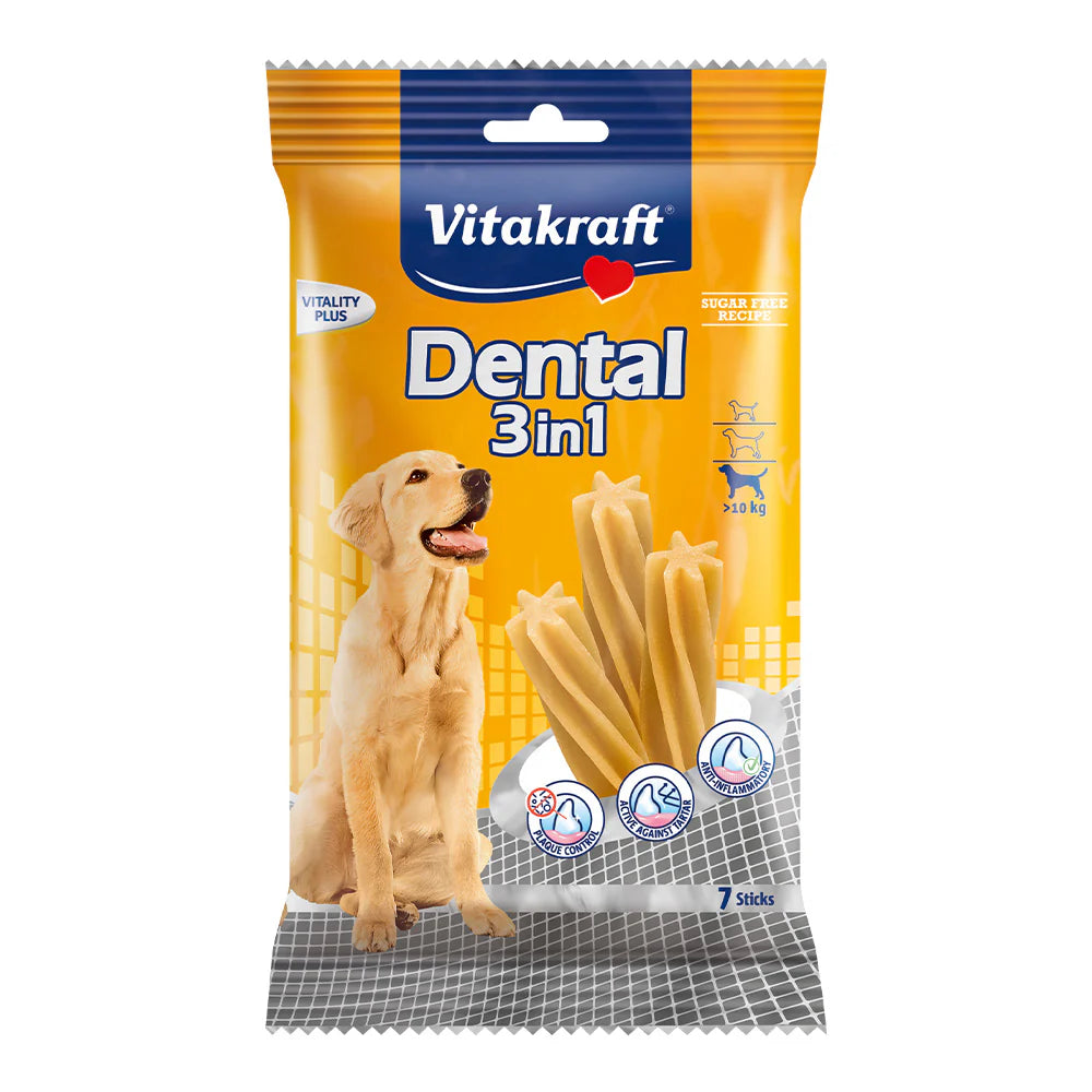 Vitakraft Dental 3in1 Dog Treat M Over 10kg 75g