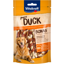 Vitakraft Bonas Calcium Bones with Duck Dog Chews 80g